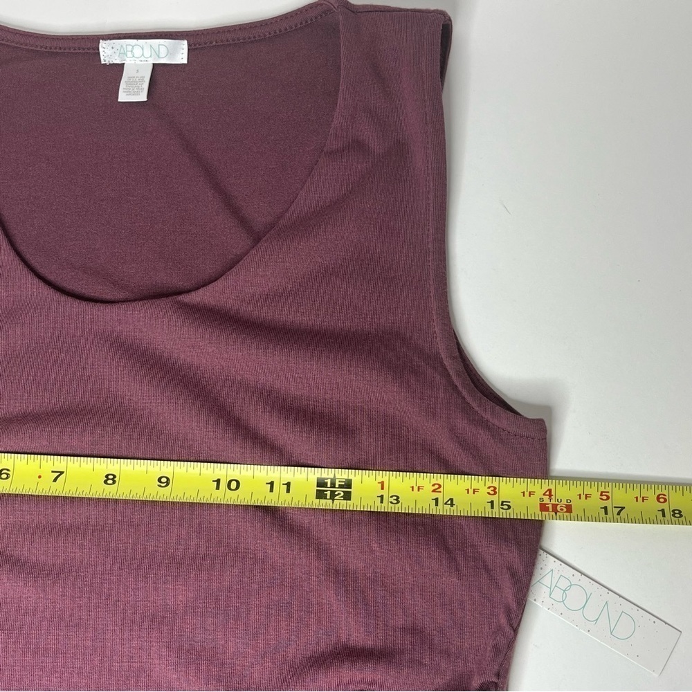 Abound Dress Burgundy Fitted Ruched Sleeveless Bodycon Size S - Picture 5 of 10